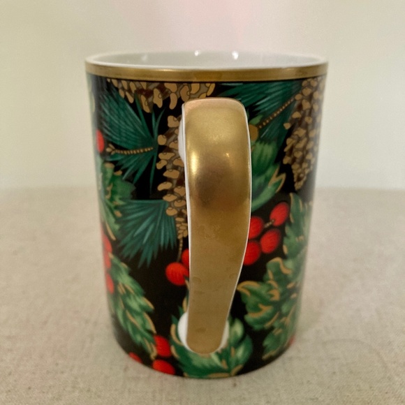VTG Set of 4 Fitz & Floyd Bone China Holiday Pine Mugs - Picture 5 of 7